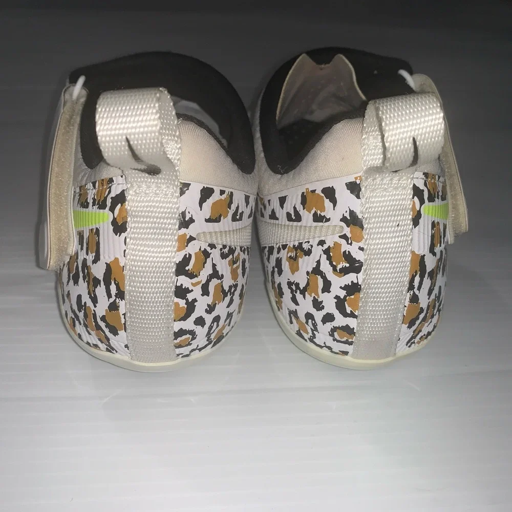 Nike Air SuperRep Cycle Shoes Women 9 White Leopard Print Neon Yellow CJ0775-177
